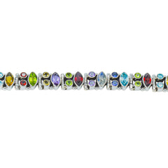 Sterling Silver Multi gemstone Bracelet SSBR61