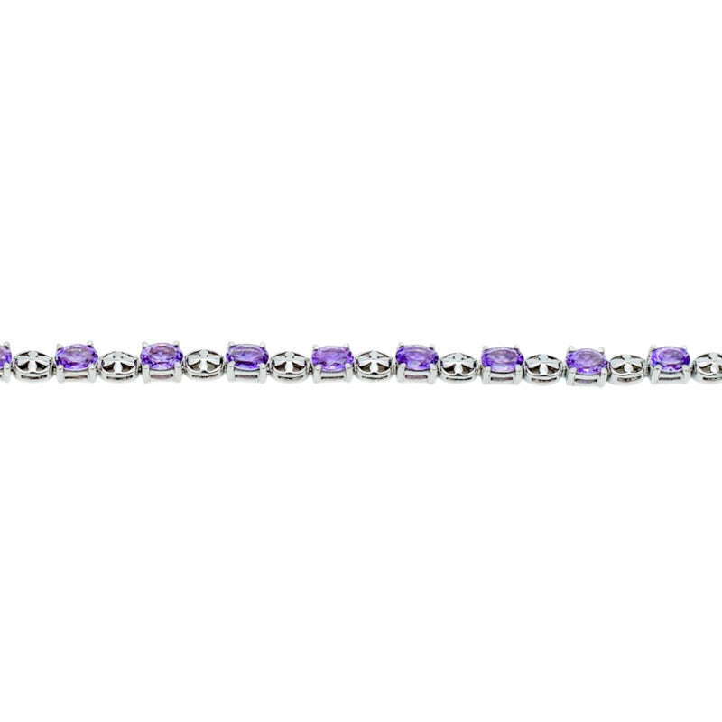Sterling Silver Amethyst Bracelet SSBR51