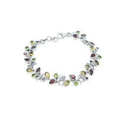 Sterling Silver Multi gemstone Bracelet SSBR56