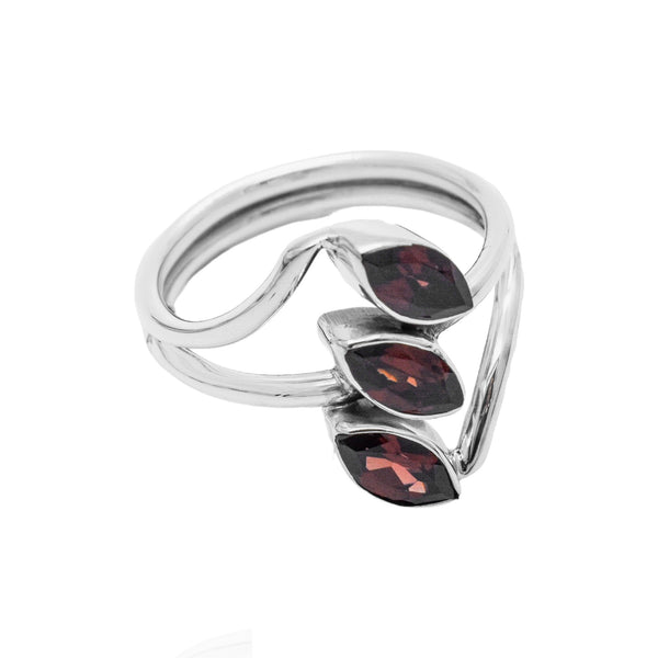 Sterling Silver Garnet Ring SSR245