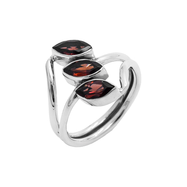 Sterling Silver Garnet Ring SSR245