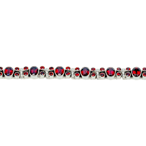 Sterling Silver Garnet Bracelet SSBR60