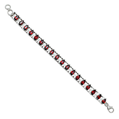 Sterling Silver Garnet Bracelet SSBR57