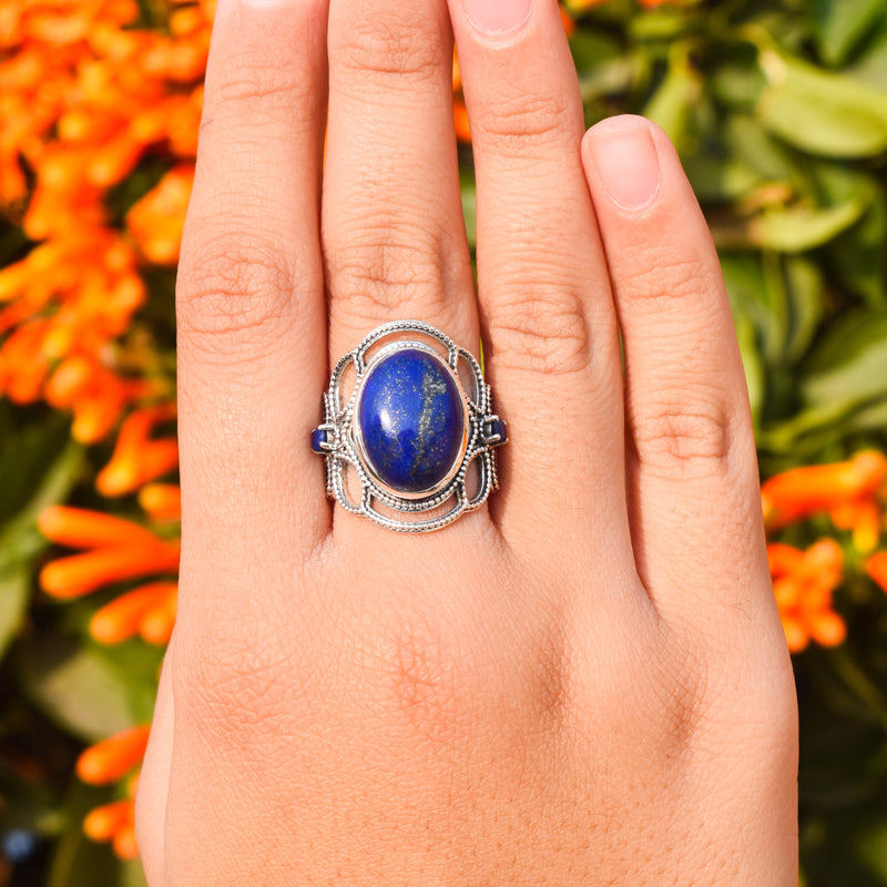 Sterling Silver Lapis Lazuli Ring SSR25