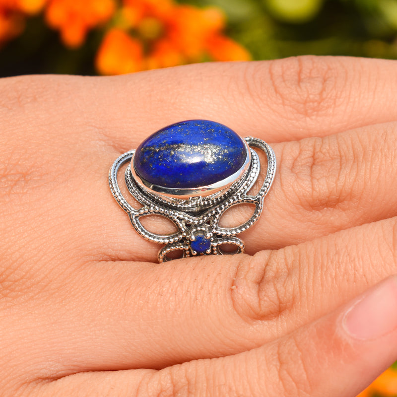Sterling Silver Lapis Lazuli Ring SSR25