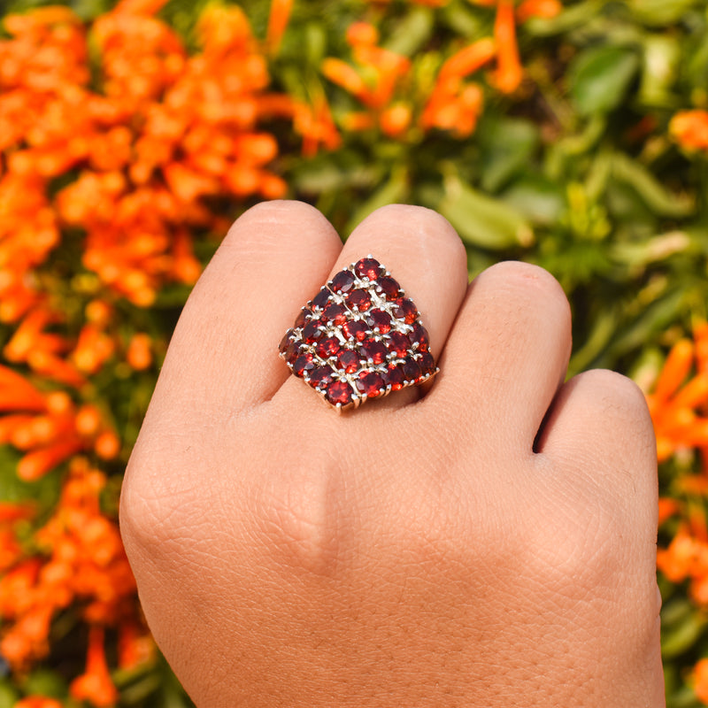 Sterling Silver Garnet Ring SSR63