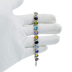 Sterling Silver Multi gemstone Bracelet SSBR62