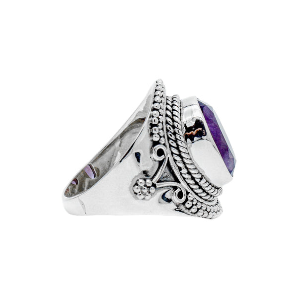 Sterling Silver Amethyst Ring SSR218
