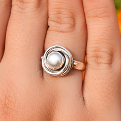 Sterling Silver Pearl Ring SSR44