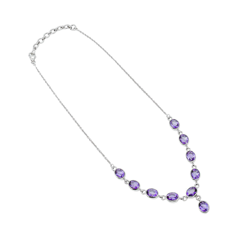 Sterling Silver Amethyst Necklace SSN12