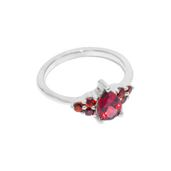 Sterling Silver Garnet Ring SSR182