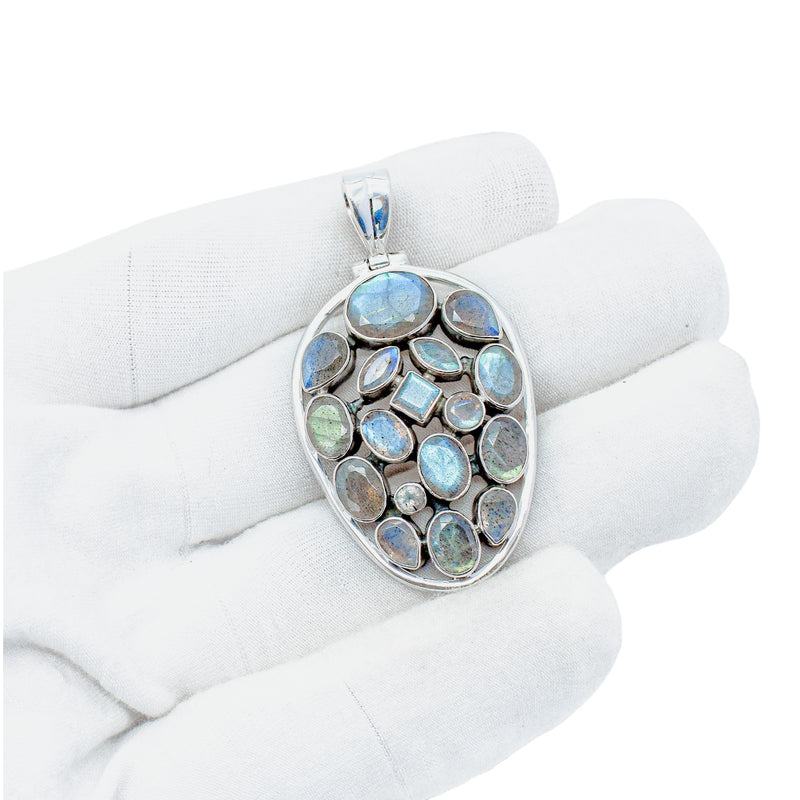 Sterling Silver Labradorite Pendant SSP89
