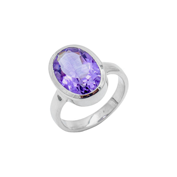 Sterling Silver Amethyst Ring SSR226