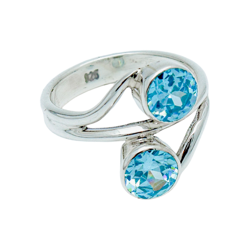 Sterling Silver Blue Topaz Ring SSR148