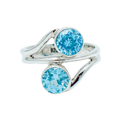 Sterling Silver Blue Topaz Ring SSR148