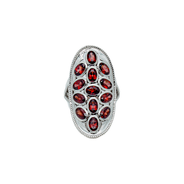Sterling Silver Garnet Ring SSR222
