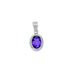 Sterling Silver Amethyst Pendant SSP134