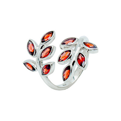 Sterling Silver Garnet Ring SSR220