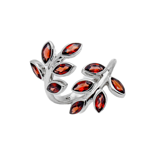 Sterling Silver Garnet Ring SSR220
