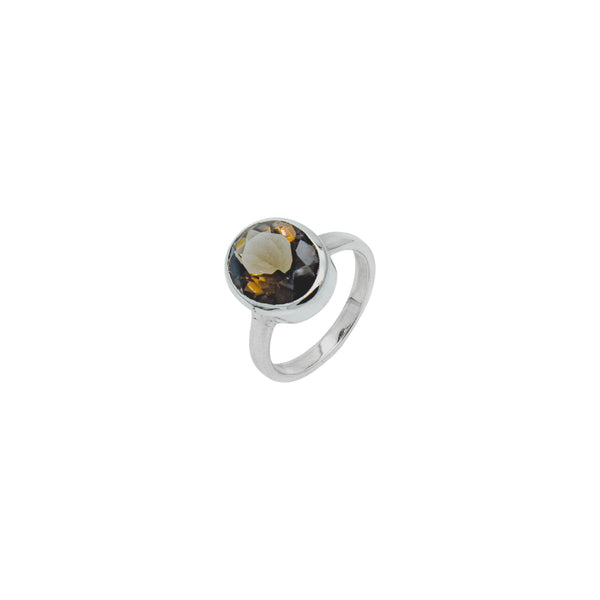 Sterling Silver Smoky Quartz Ring SSR225