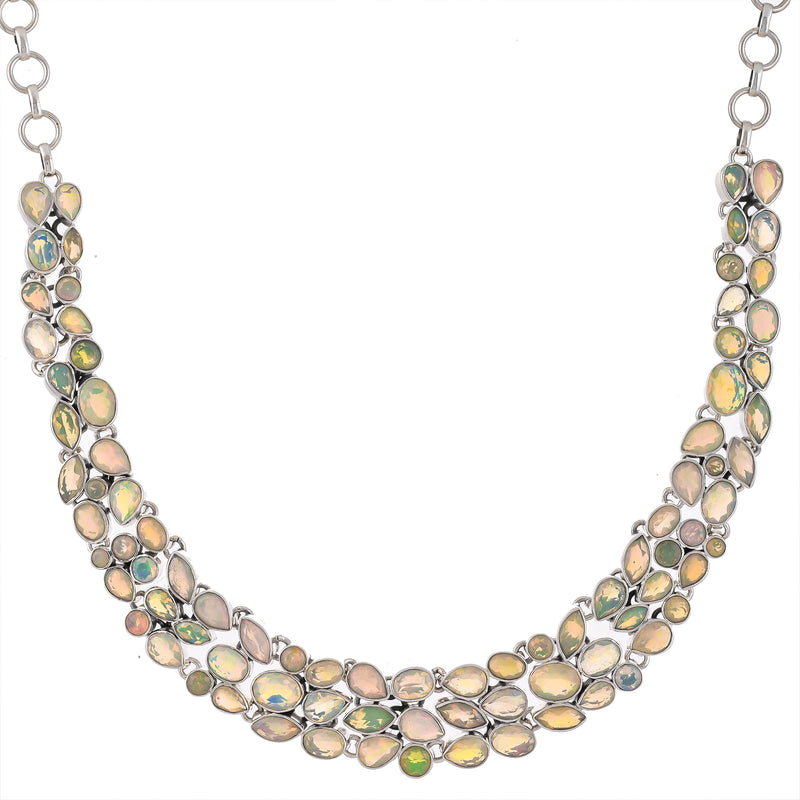 Sterling Silver Ethiopian Opal Necklace SSN1
