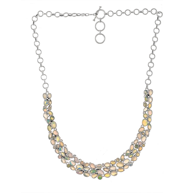 Sterling Silver Ethiopian Opal Necklace SSN1