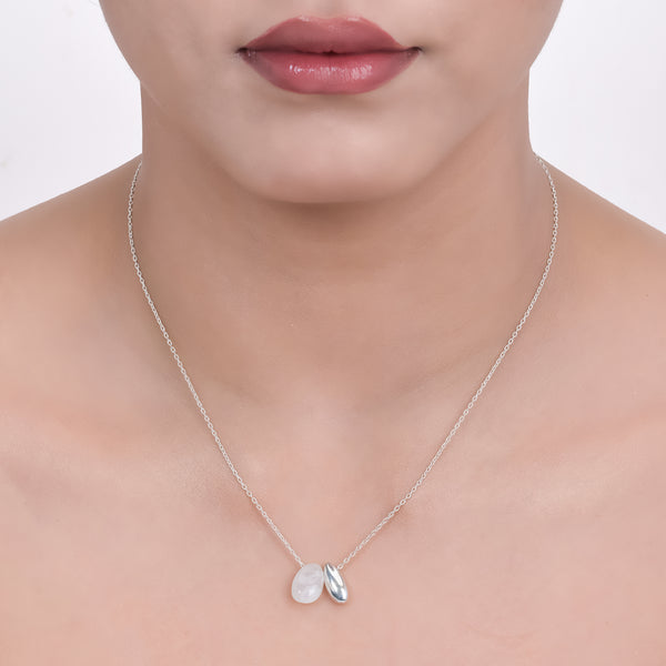 Sterling Silver Moonstone Necklace SSN20
