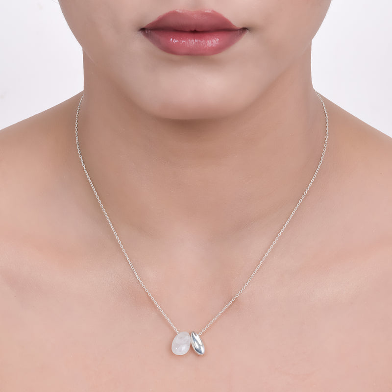 Sterling Silver Moonstone Necklace SSN20