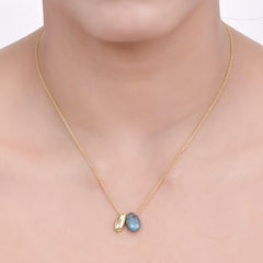 Sterling Silver Labradorite Necklace SSN20