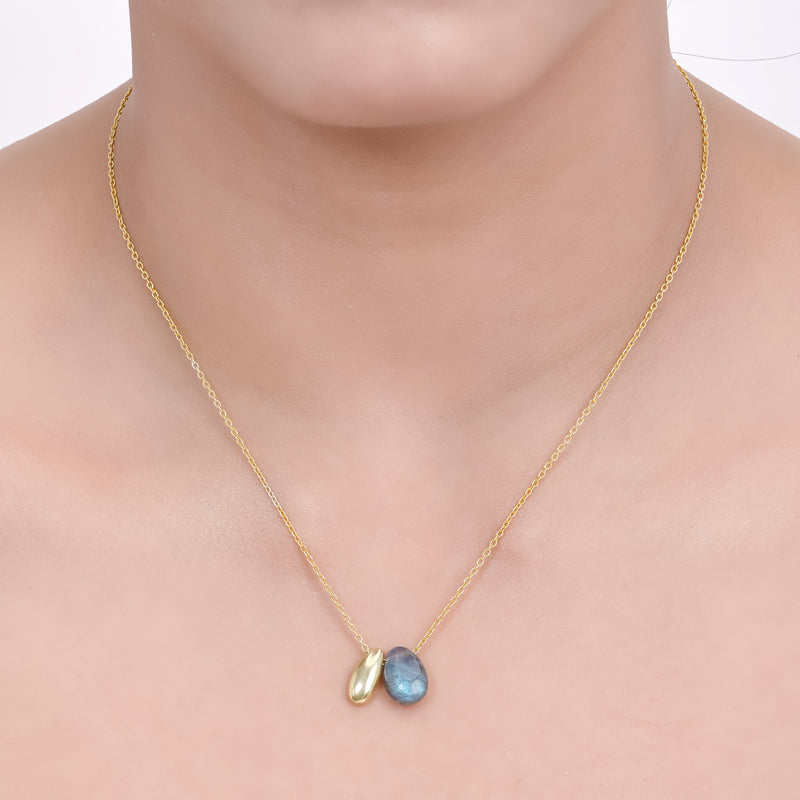 Sterling Silver Labradorite Necklace SSN20