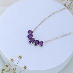 Sterling Silver Amethyst Necklace SSN3