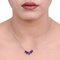 Sterling Silver Amethyst Necklace SSN3