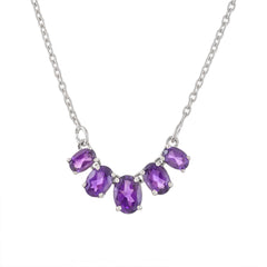 Sterling Silver Amethyst Necklace SSN3