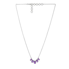 Sterling Silver Amethyst Necklace SSN3