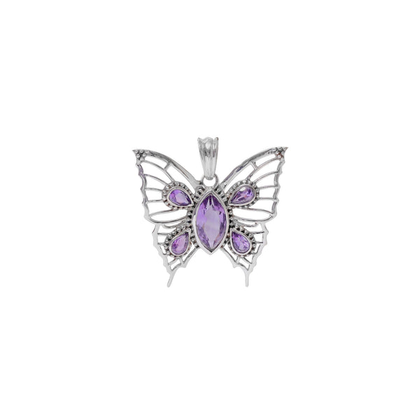 925 Sterling Silver Amethyst Pendant SSP253
