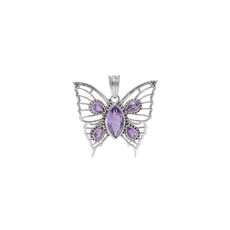 925 Sterling Silver Amethyst Pendant SSP253
