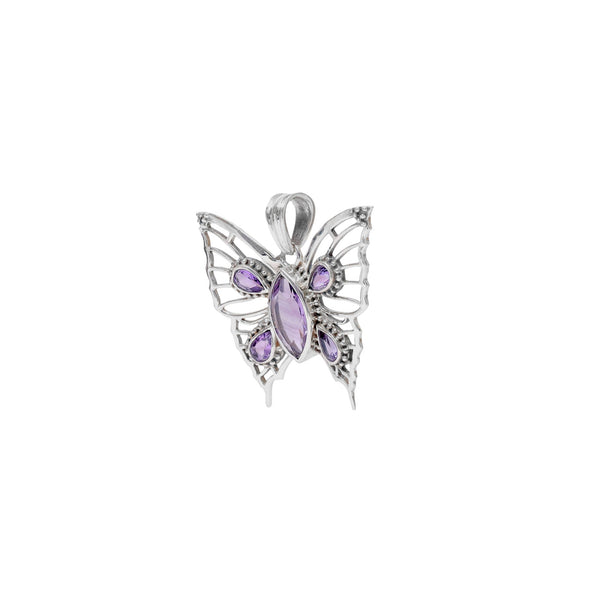 925 Sterling Silver Amethyst Pendant SSP253