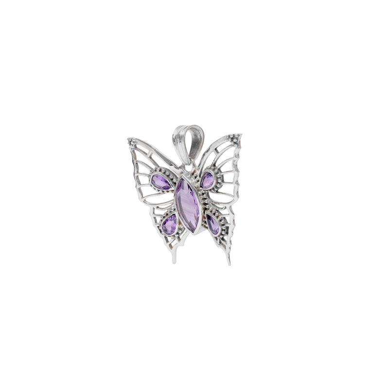 925 Sterling Silver Amethyst Pendant SSP253