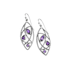 Sterling Silver Amethyst Earrings SSER182