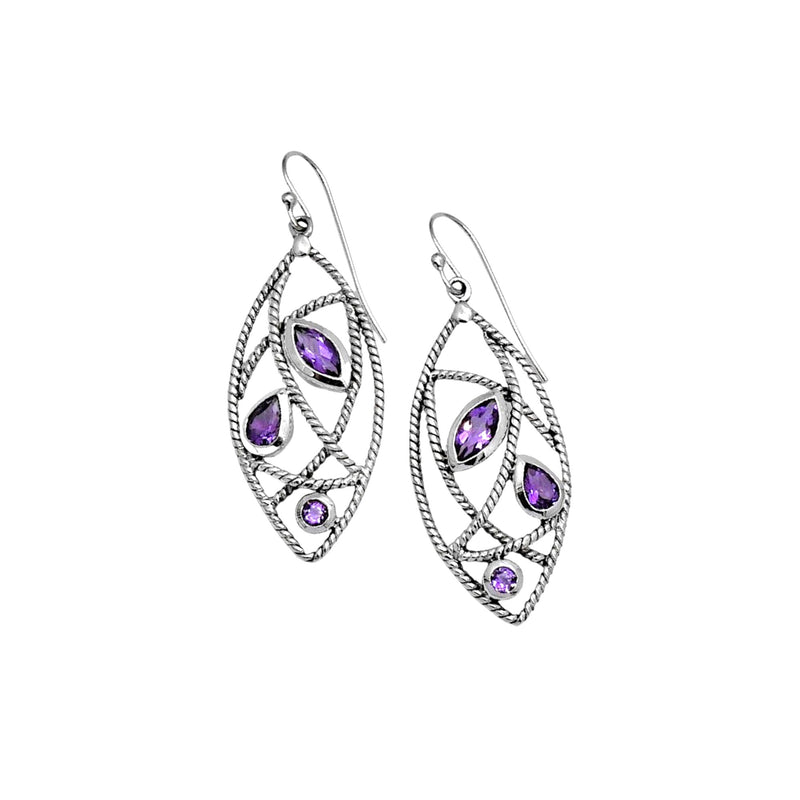 Sterling Silver Amethyst Earrings SSER182