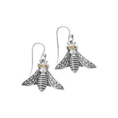 Sterling Silver Citrine Bee Earrings SSER185