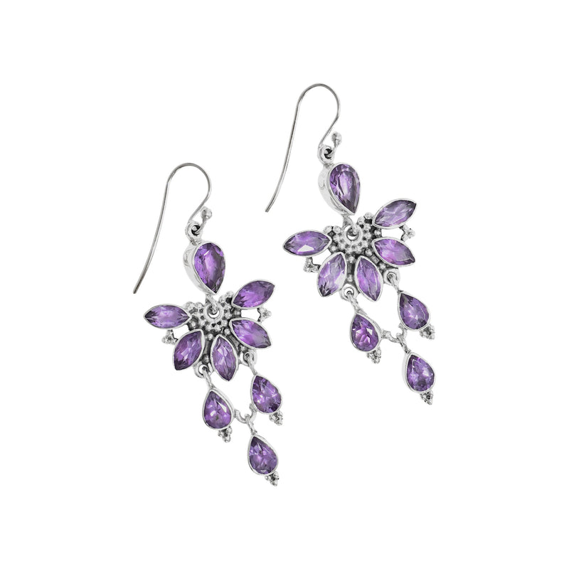 Sterling Silver Amethyst Earrings SSER176