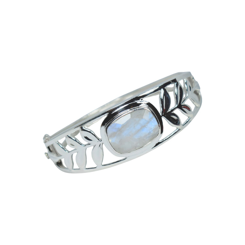 Sterling Silver Moonstone Cuff Bracelet SSBR2