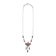 Sterling Silver Garnet Necklace SSN15