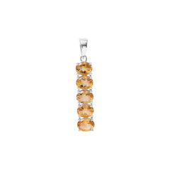 Sterling Silver Citrine Pendant SSP125