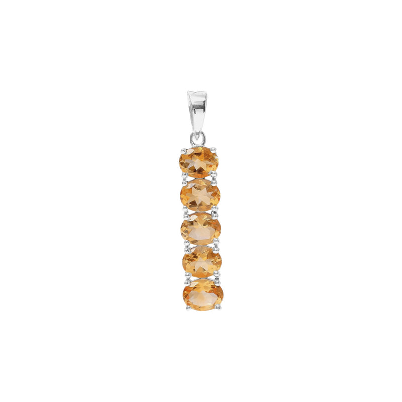 Sterling Silver Citrine Pendant SSP125