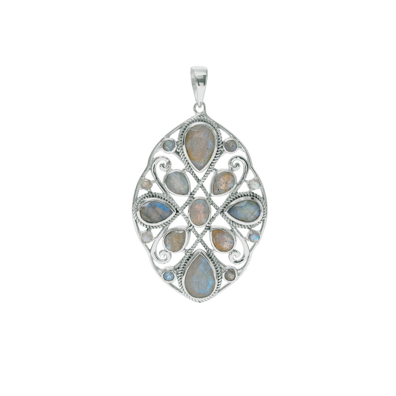 Sterling Silver Labradorite Pendant SSP87