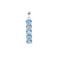 Sterling Silver Blue Topaz Pendant SSP125