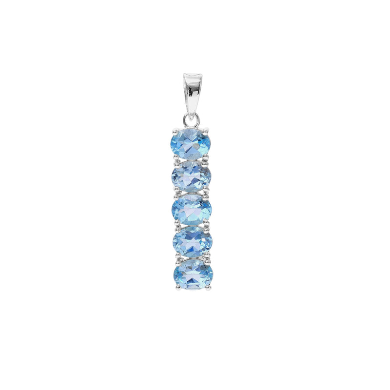 Sterling Silver Blue Topaz Pendant SSP125