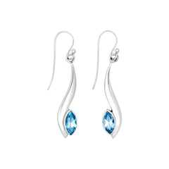 Sterling Silver Blue Topaz Earrings SSER124